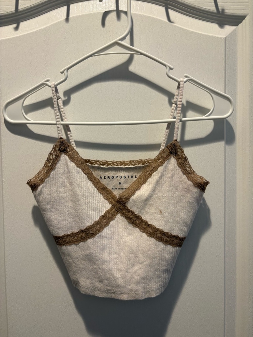 Aeropostale y2k lace cami crop top